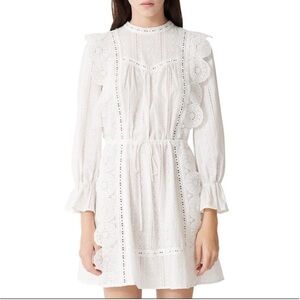 Maje Ravia Lace Scallop Dress